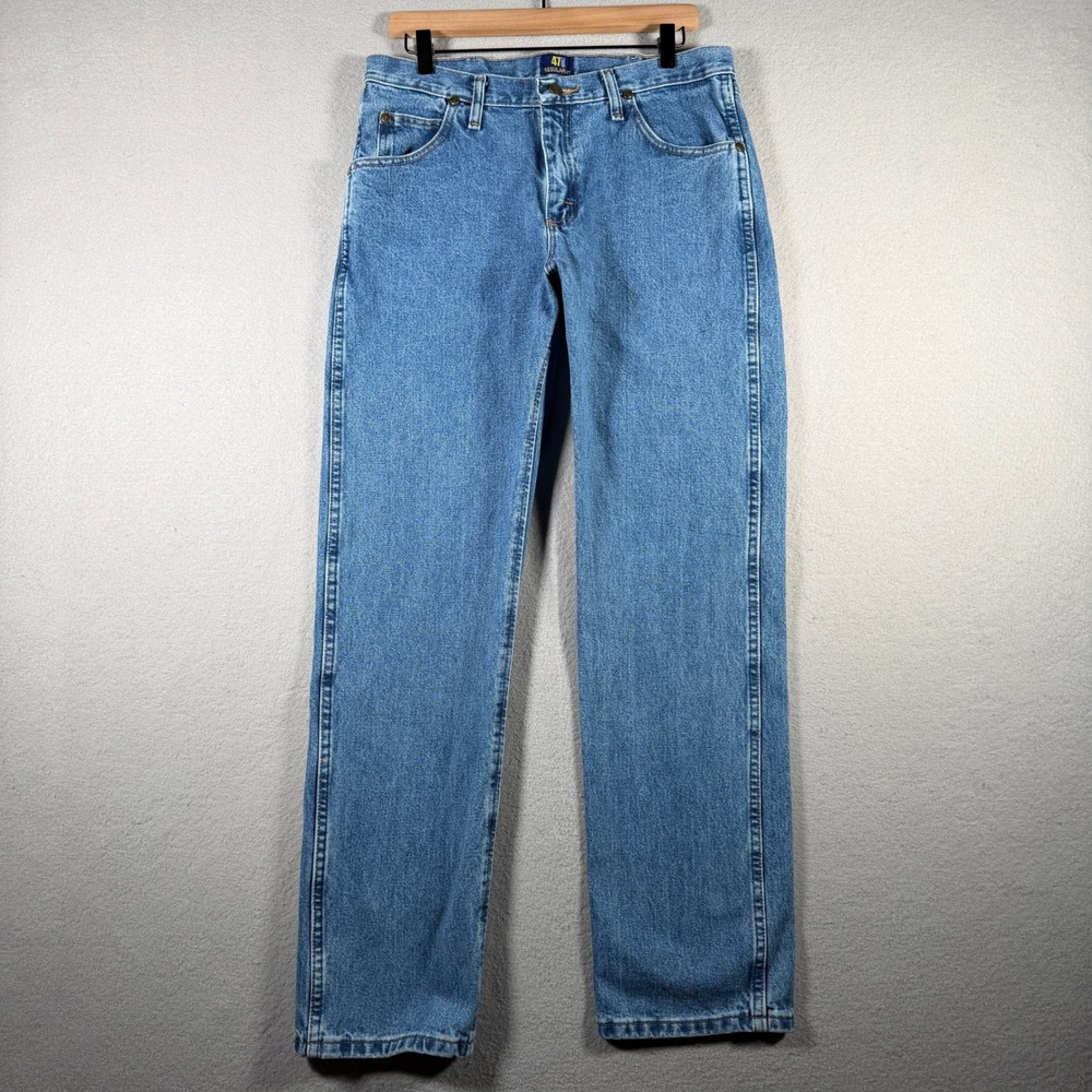 Wrangler 47MWZ Premium Performance Cowboy Cut Jeans 32x32 Blue Regular Fit Denim